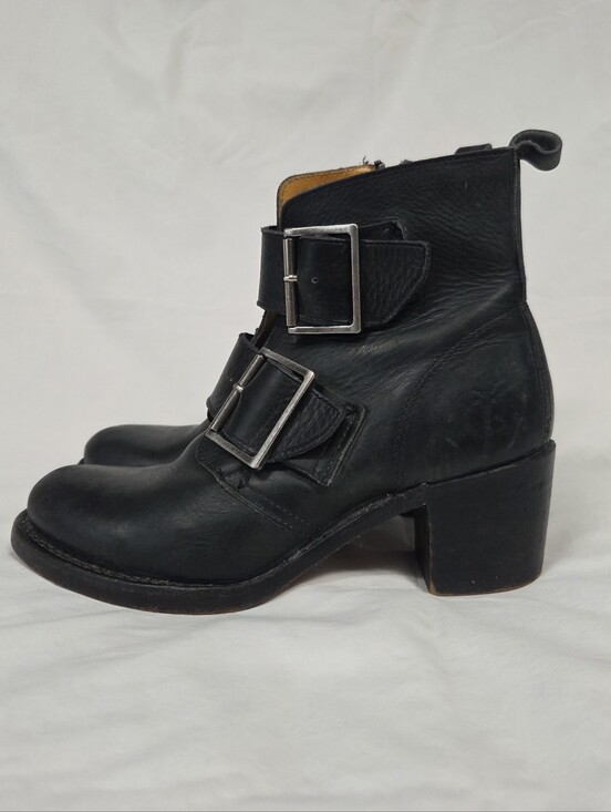 Frye Shoes - Frye Sabrina Double Buckle Ankle Biker Boots 8